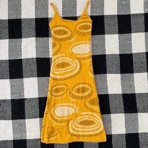 Yellow Patterned Women's Dress